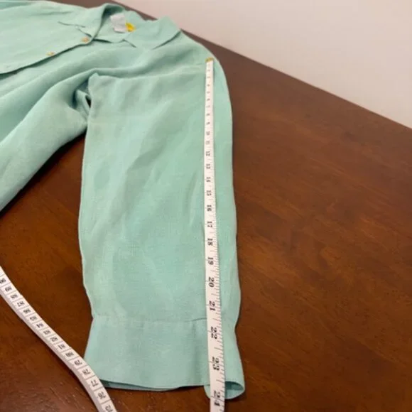 Talbots Linen Button Down Shirt Size 14 Used - Picture 9 of 14
